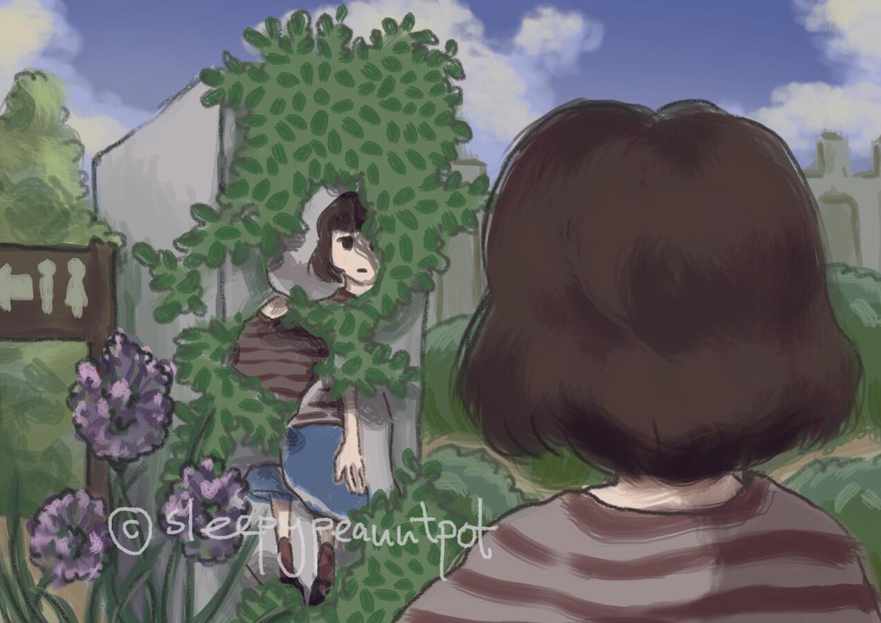 garden reflection - A6